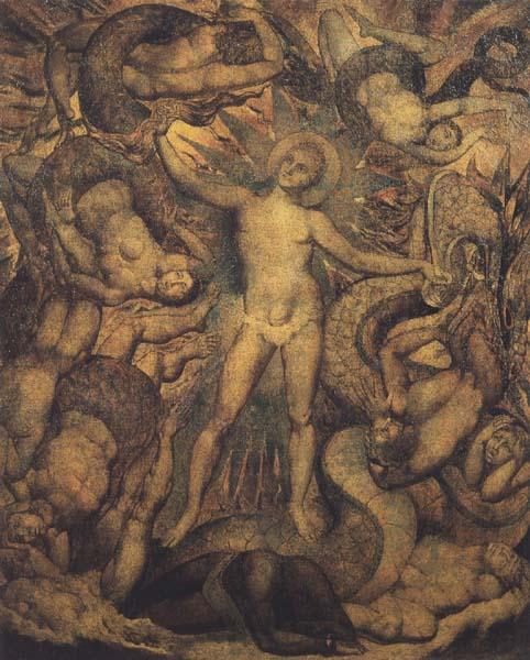 William Blake The Spiritual Form of Nelson guiding Leviathan (mk47) oil painting image
